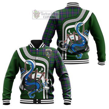 Carmichael Modern Tartan Baseball Jacket with Epic Bagpipe Style