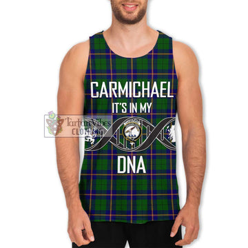 Carmichael Modern Tartan Men's Tank Top with Family Crest DNA In Me Style