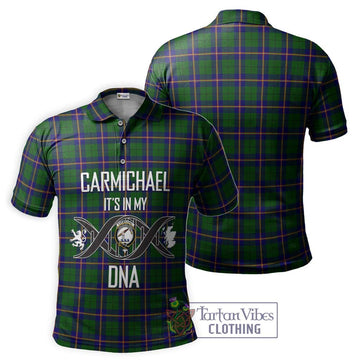 Carmichael Modern Tartan Polo Shirt with Family Crest DNA In Me Style