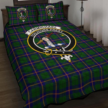 Carmichael Modern Tartan Quilt Bed Set with Family Crest