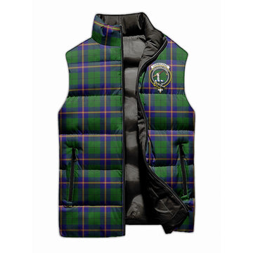 Carmichael Modern Tartan Sleeveless Puffer Jacket with Family Crest