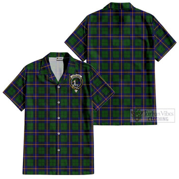 Carmichael Modern Tartan Cotton Hawaiian Shirt with Family Crest