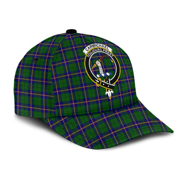 Carmichael Modern Tartan Classic Cap with Family Crest