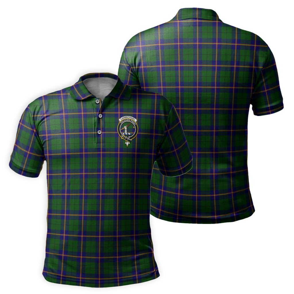 Carmichael Modern Tartan Men's Polo Shirt with Family Crest - Tartan Vibes Clothing