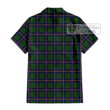 Carmichael Modern Tartan Short Sleeve Button Shirt with Family Crest DNA In Me Style