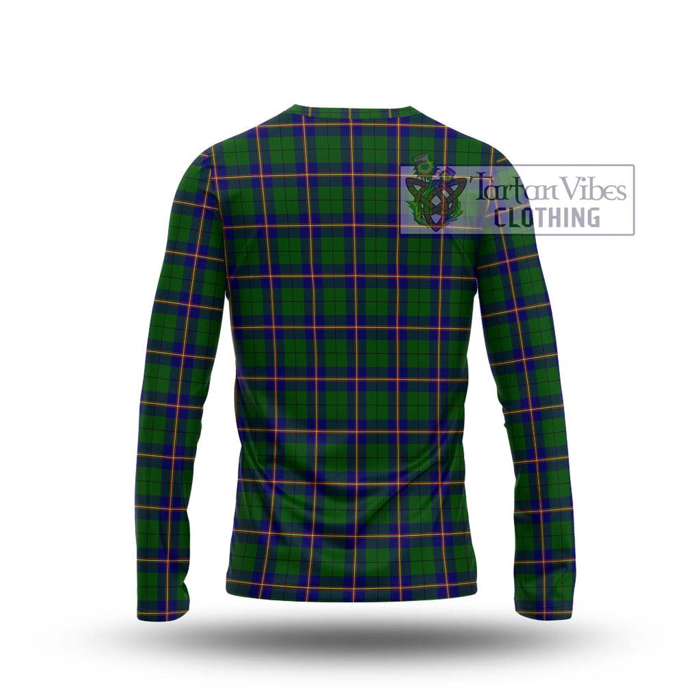 Carmichael Modern Tartan Long Sleeve T-Shirt with Family Crest DNA In Me Style - Tartanvibesclothing Shop