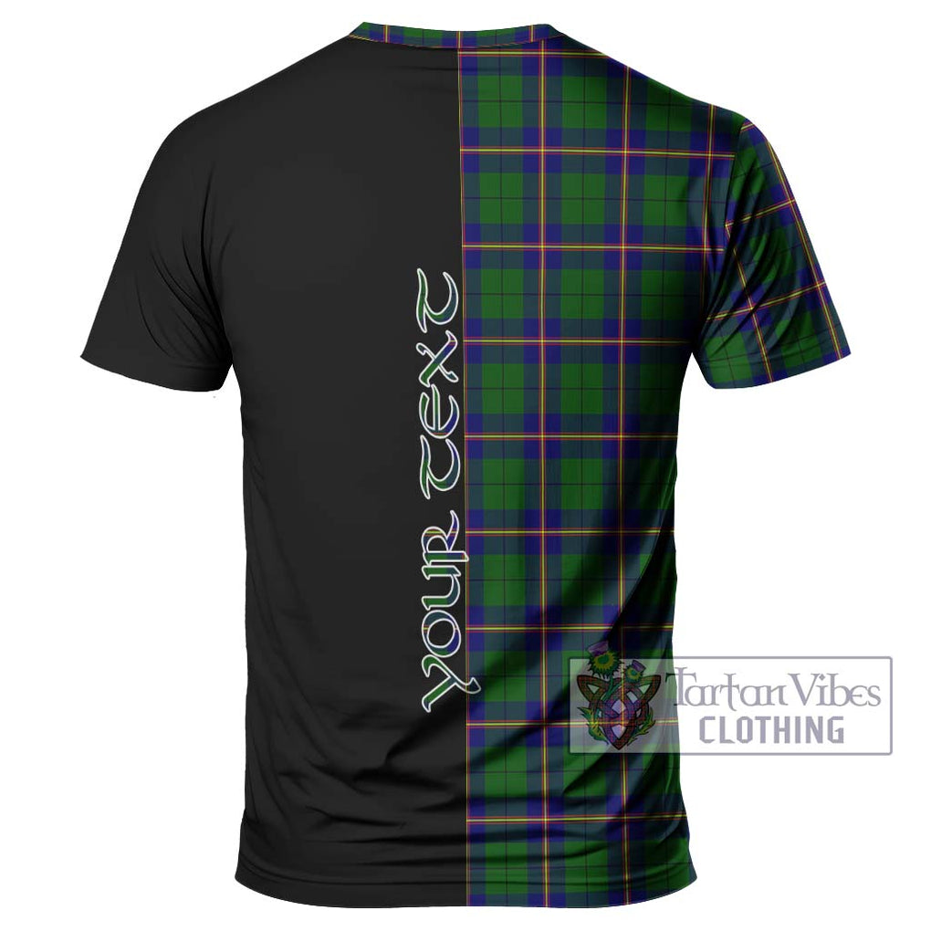 Carmichael Modern Tartan T-Shirt with Family Crest and Half Of Me Style - Tartanvibesclothing Shop