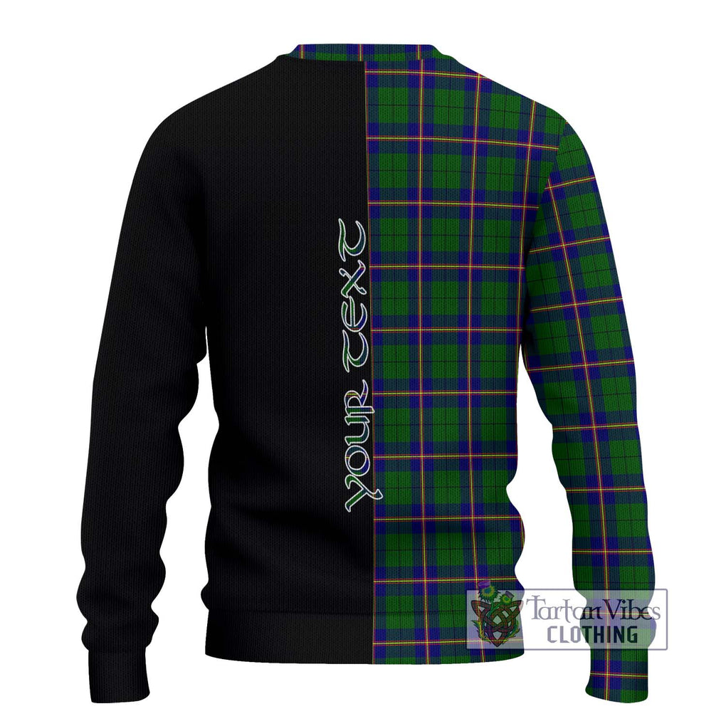 Carmichael Modern Tartan Knitted Sweater with Family Crest and Half Of Me Style - Tartanvibesclothing Shop