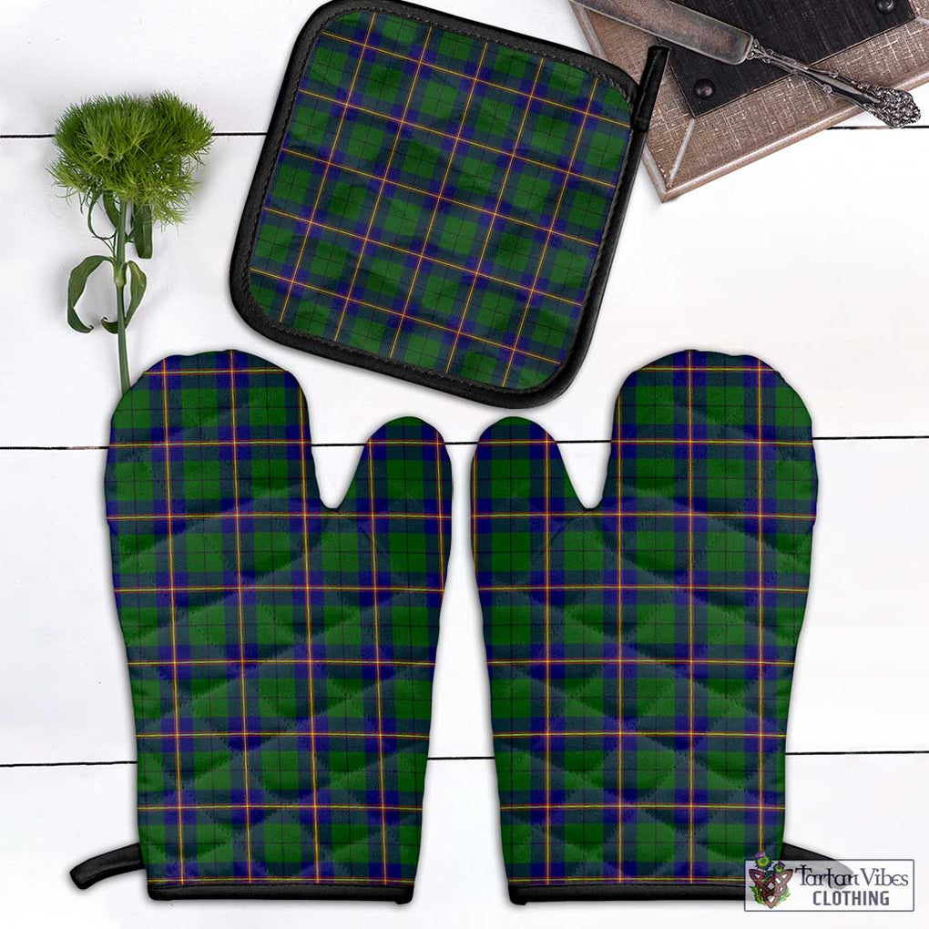 Carmichael Modern Tartan Combo Oven Mitt & Pot-Holder Combo 1 Oven Mitt & 1 Pot-Holder Black - Tartan Vibes Clothing