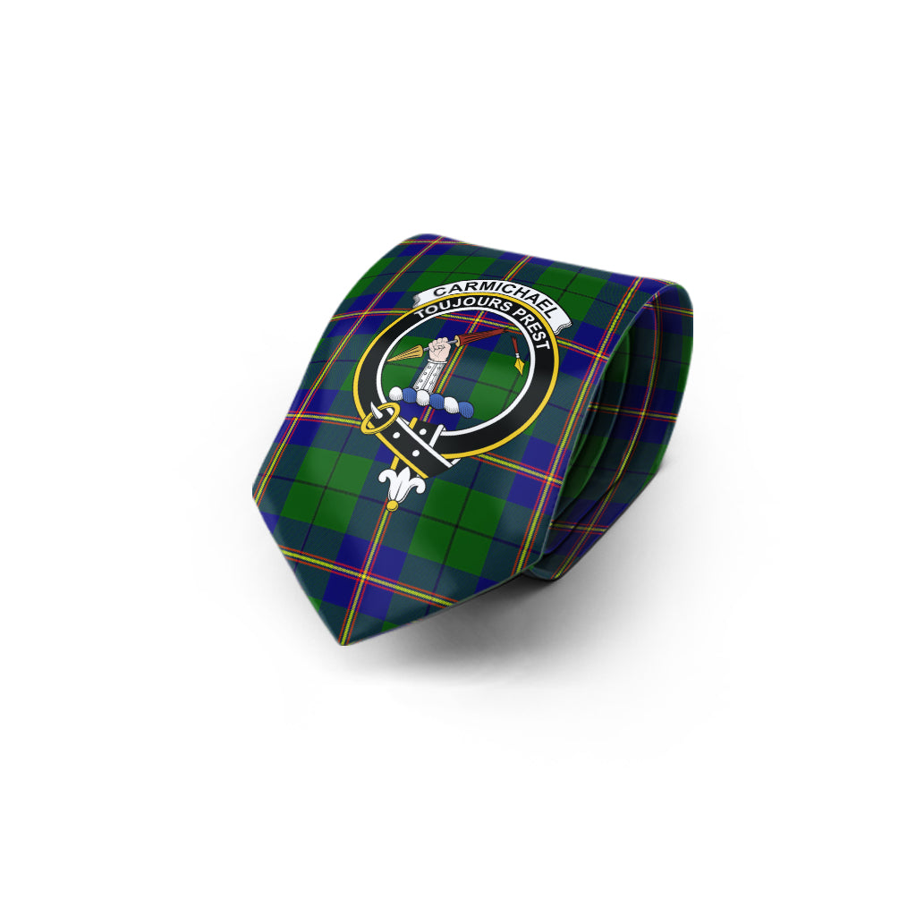 Carmichael Modern Tartan Classic Necktie with Family Crest - Tartan Vibes Clothing