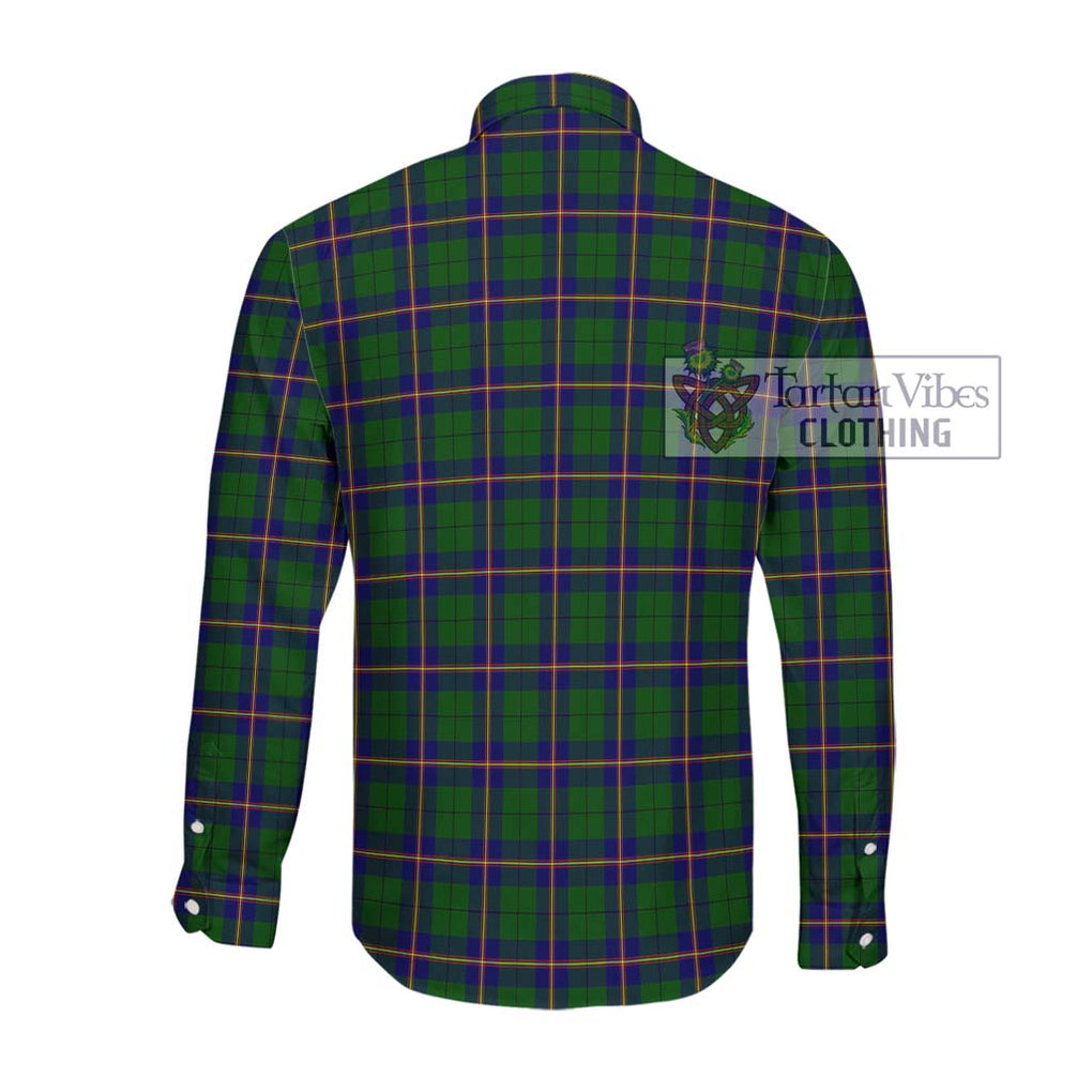 Carmichael Modern Tartan Long Sleeve Button Shirt with Family Crest DNA In Me Style - Tartanvibesclothing Shop