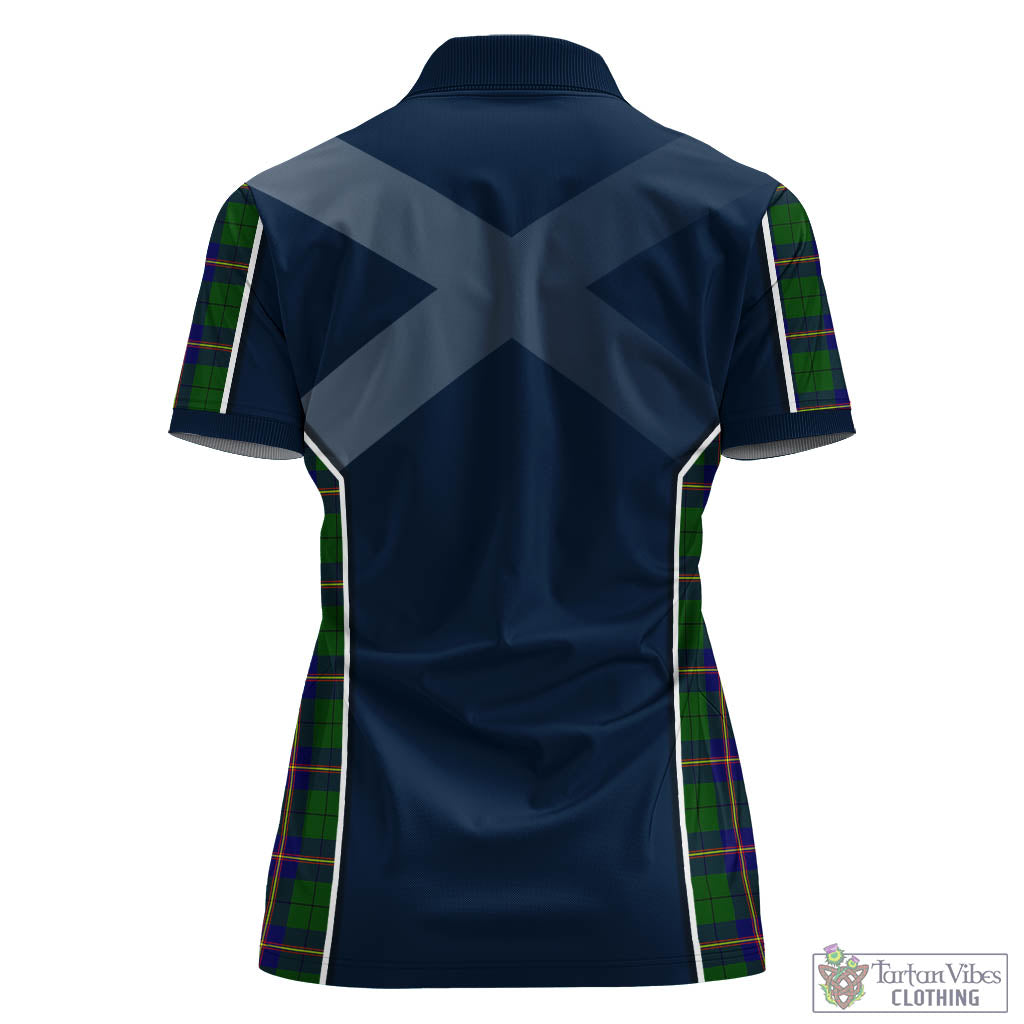 Carmichael Modern Tartan Women's Polo Shirt with Family Crest and Lion Rampant Vibes Sport Style - Tartan Vibes Clothing