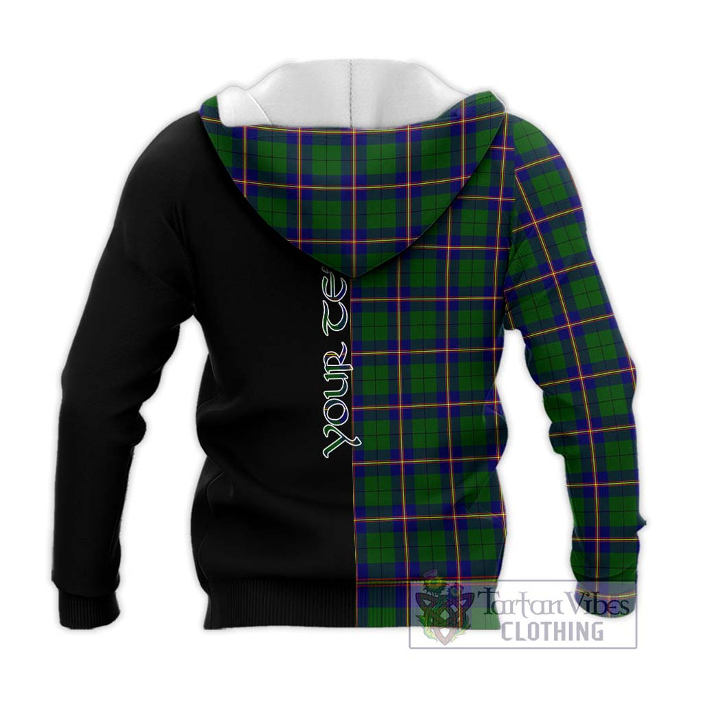 Carmichael Modern Tartan Knitted Hoodie with Family Crest and Half Of Me Style - Tartanvibesclothing Shop