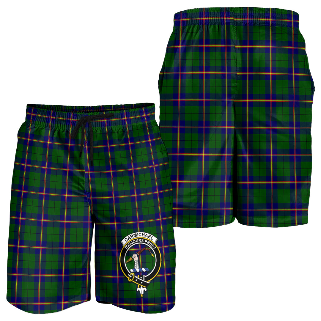 carmichael-modern-tartan-mens-shorts-with-family-crest