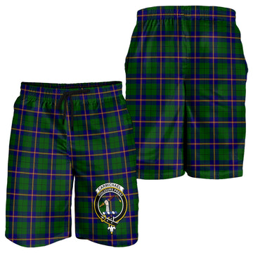 Carmichael Modern Tartan Mens Shorts with Family Crest