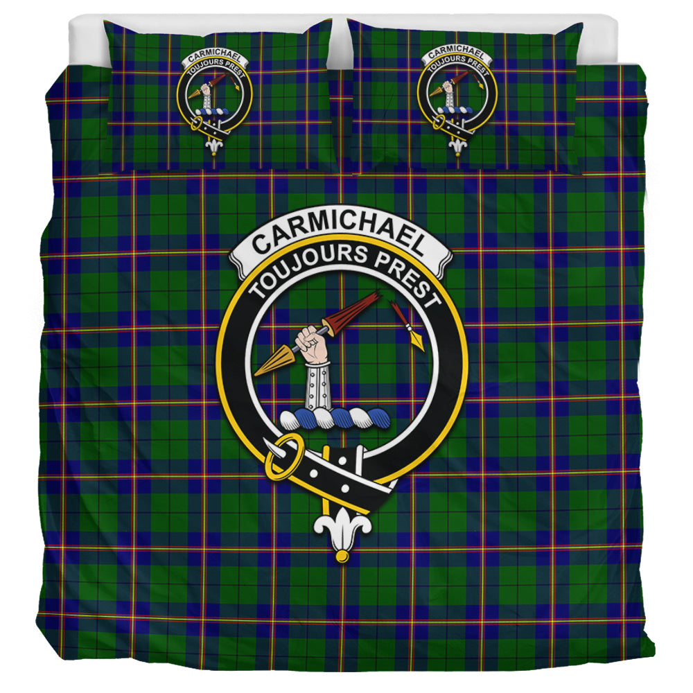 Carmichael Modern Tartan Bedding Set with Family Crest UK Bedding Set UK Super King 104*94 inch - Tartan Vibes Clothing