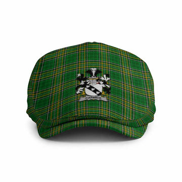 Carmick Irish Clan Tartan Jeff Cap, Tartan Flat Cap with Coat of Arm Jeff Hat - Tartan Vibes Clothing
