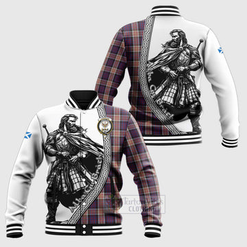 Carnegie Tartan Clan Crest Baseball Jacket with Highlander Warrior Celtic Style