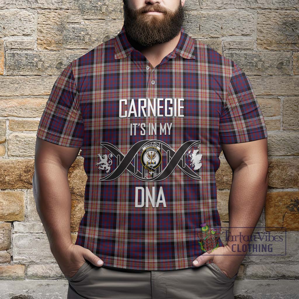 Tartan Vibes Clothing Carnegie Tartan Polo Shirt with Family Crest DNA In Me Style