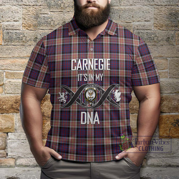 Carnegie Tartan Polo Shirt with Family Crest DNA In Me Style