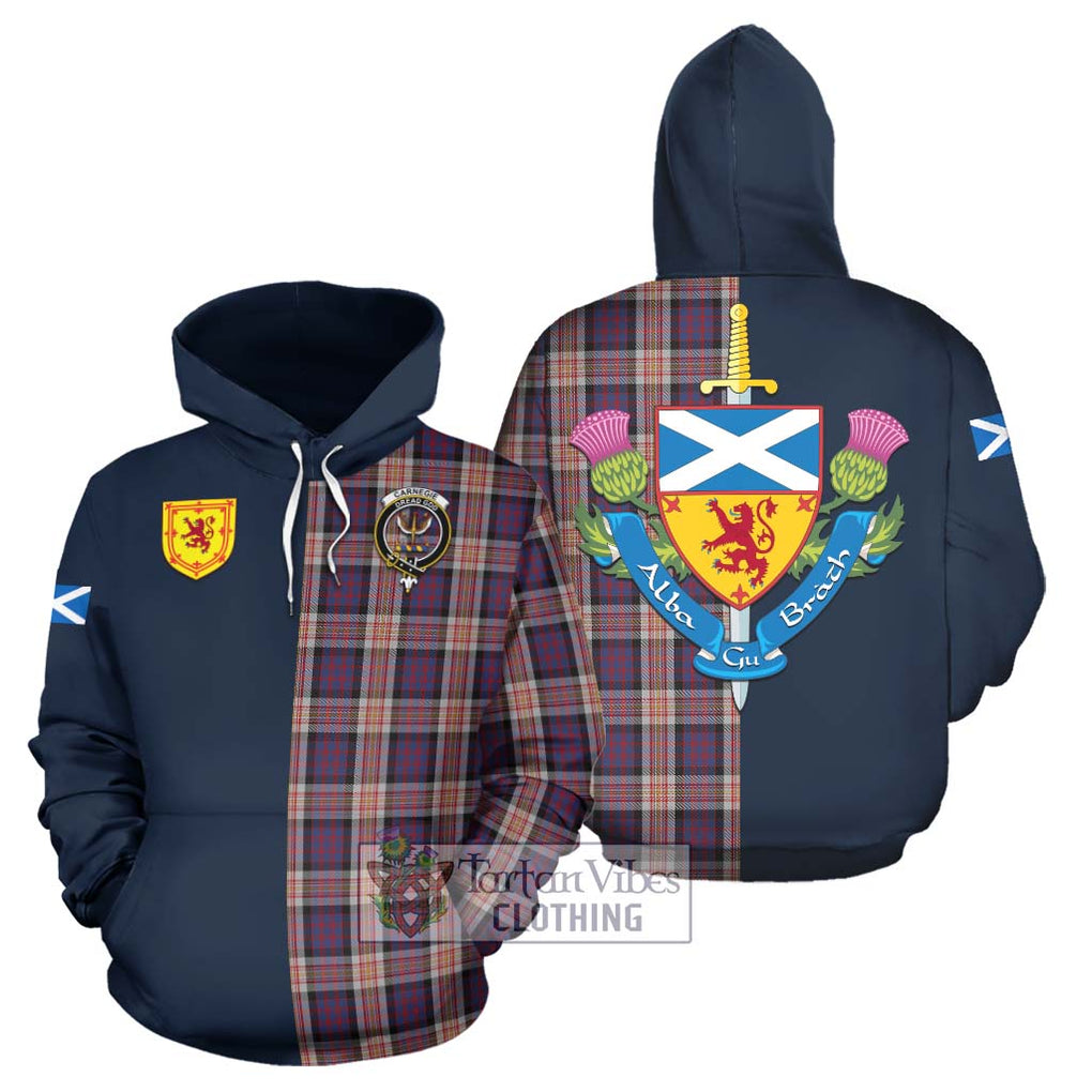 Tartan Vibes Clothing Carnegie Tartan Hoodie with Scottish Lion Royal Arm Half Style