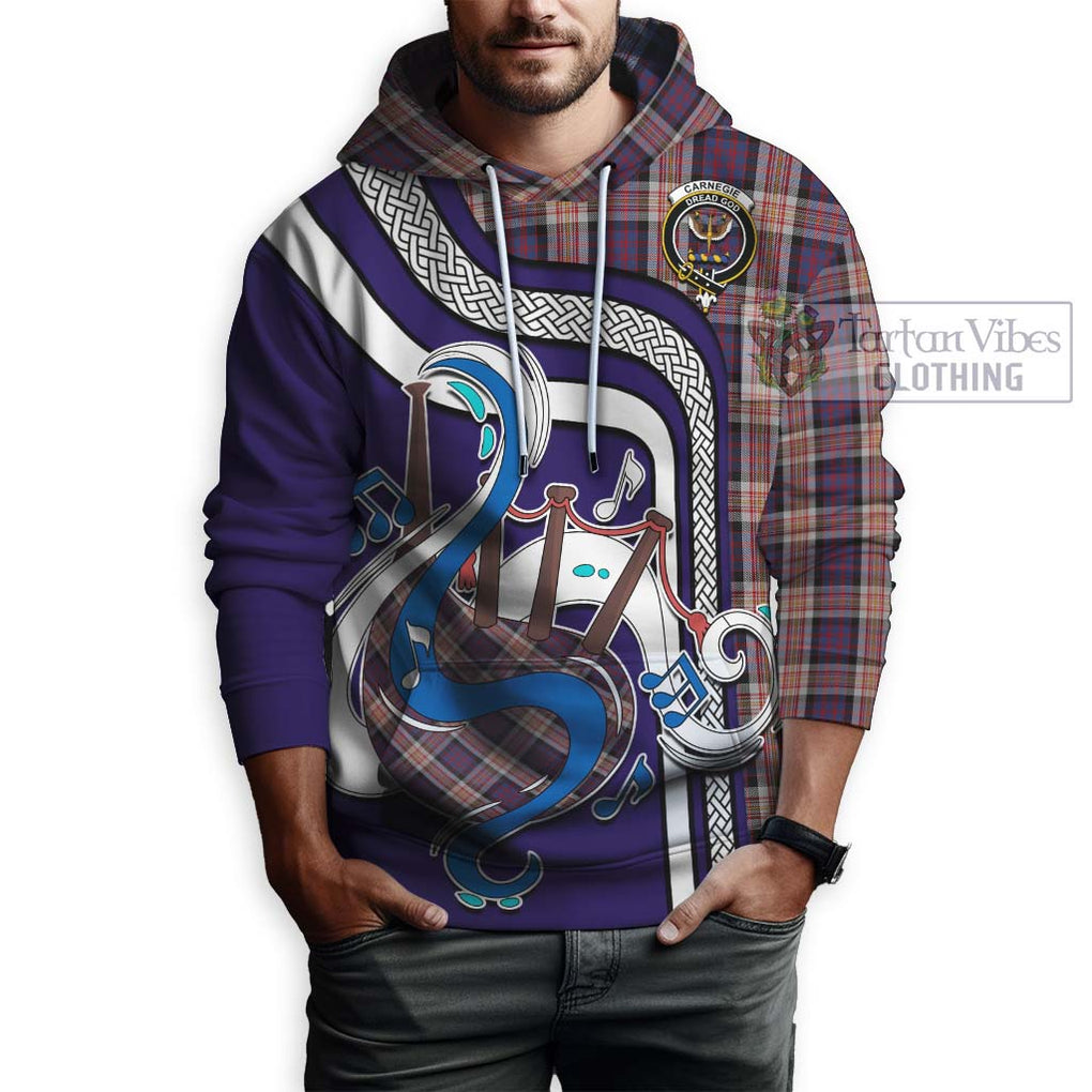 Carnegie Tartan Hoodie with Epic Bagpipe Style Zip Hoodie - Tartanvibesclothing Shop