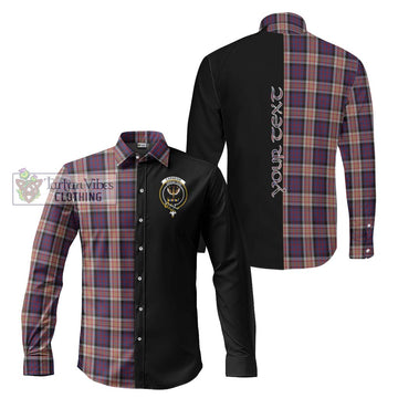 Carnegie Tartan Long Sleeve Button Shirt with Family Crest and Half Of Me Style