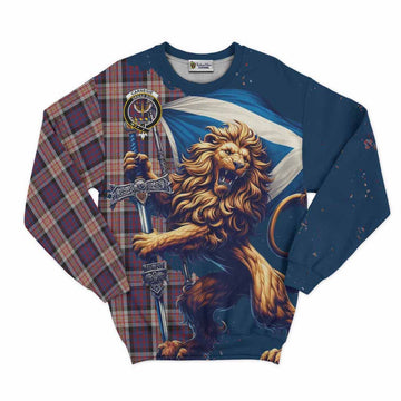 Carnegie Tartan Family Crest Sweatshirt with Scottish Majestic Lion