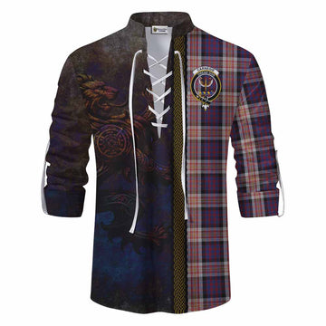 Carnegie Tartan Family Crest Ghillie Kilt Shirt Alba Gu Brath Be Brave Lion Ancient Style Men - Tartan Vibes Clothing