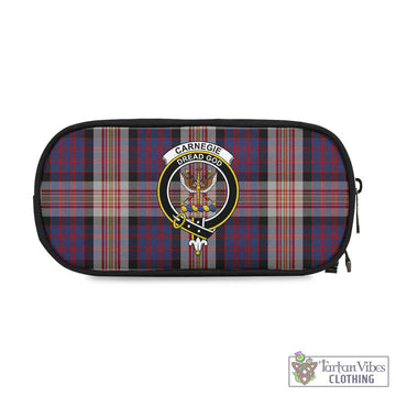 Carnegie Tartan Pen and Pencil Case with Family Crest