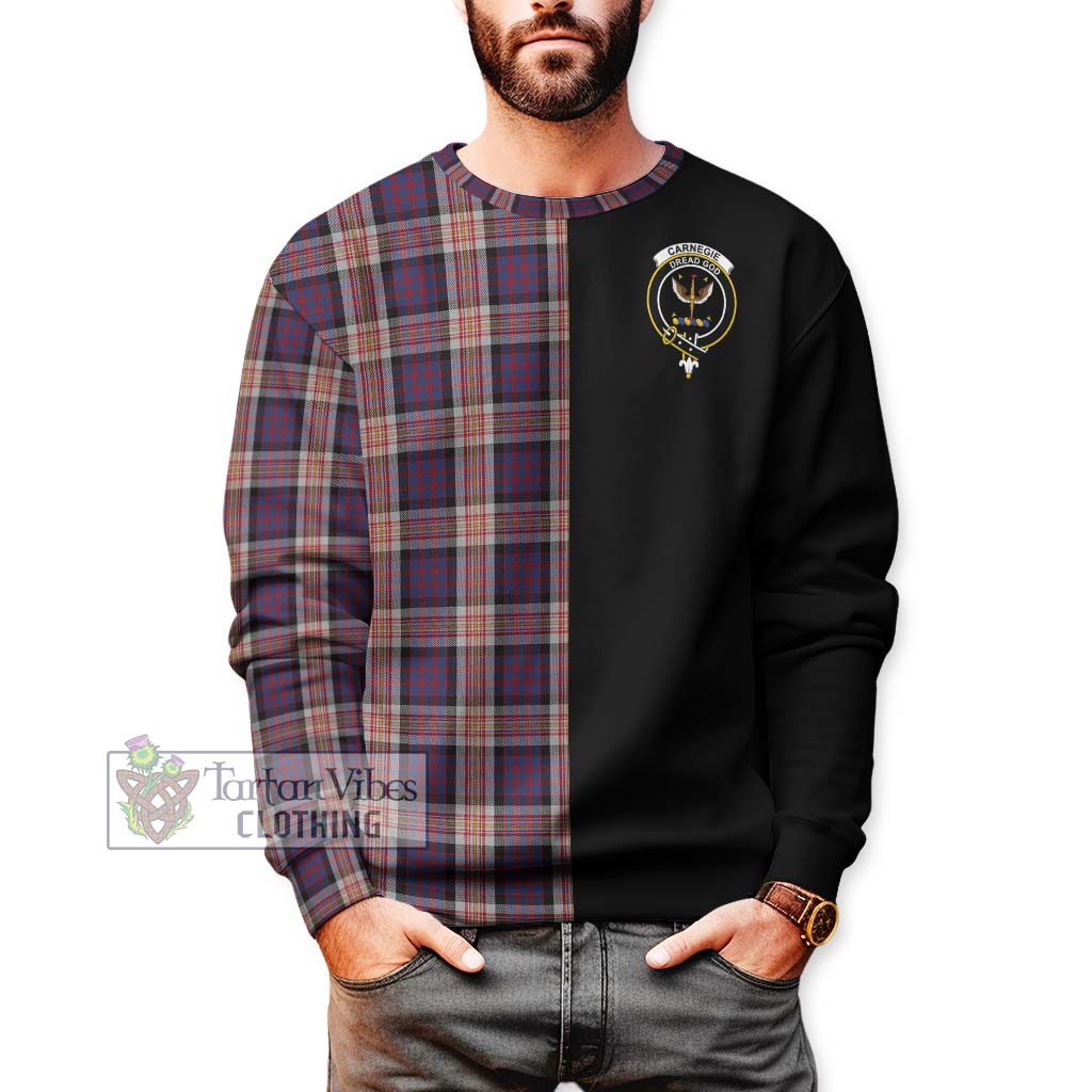 Tartan Vibes Clothing Carnegie Tartan Sweatshirt with Family Crest and Half Of Me Style