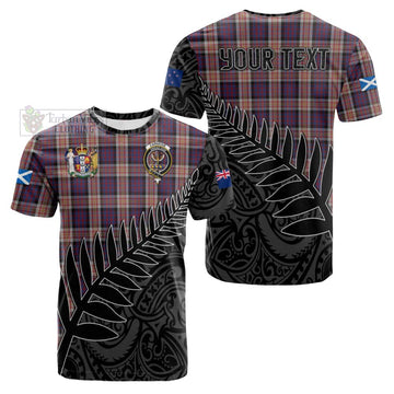 Carnegie Crest Tartan Cotton T-shirt with New Zealand Silver Fern Half Style