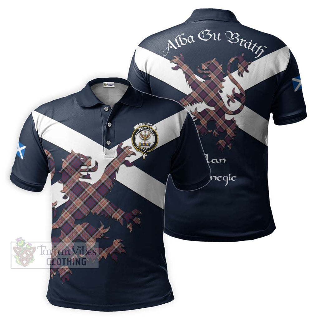 Tartan Vibes Clothing Carnegie Tartan Lion Rampant Polo Shirt – Proudly Display Your Heritage with Alba Gu Brath and Clan Name