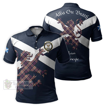 Carnegie Tartan Lion Rampant Polo Shirt Proudly Display Your Heritage with Alba Gu Brath and Clan Name