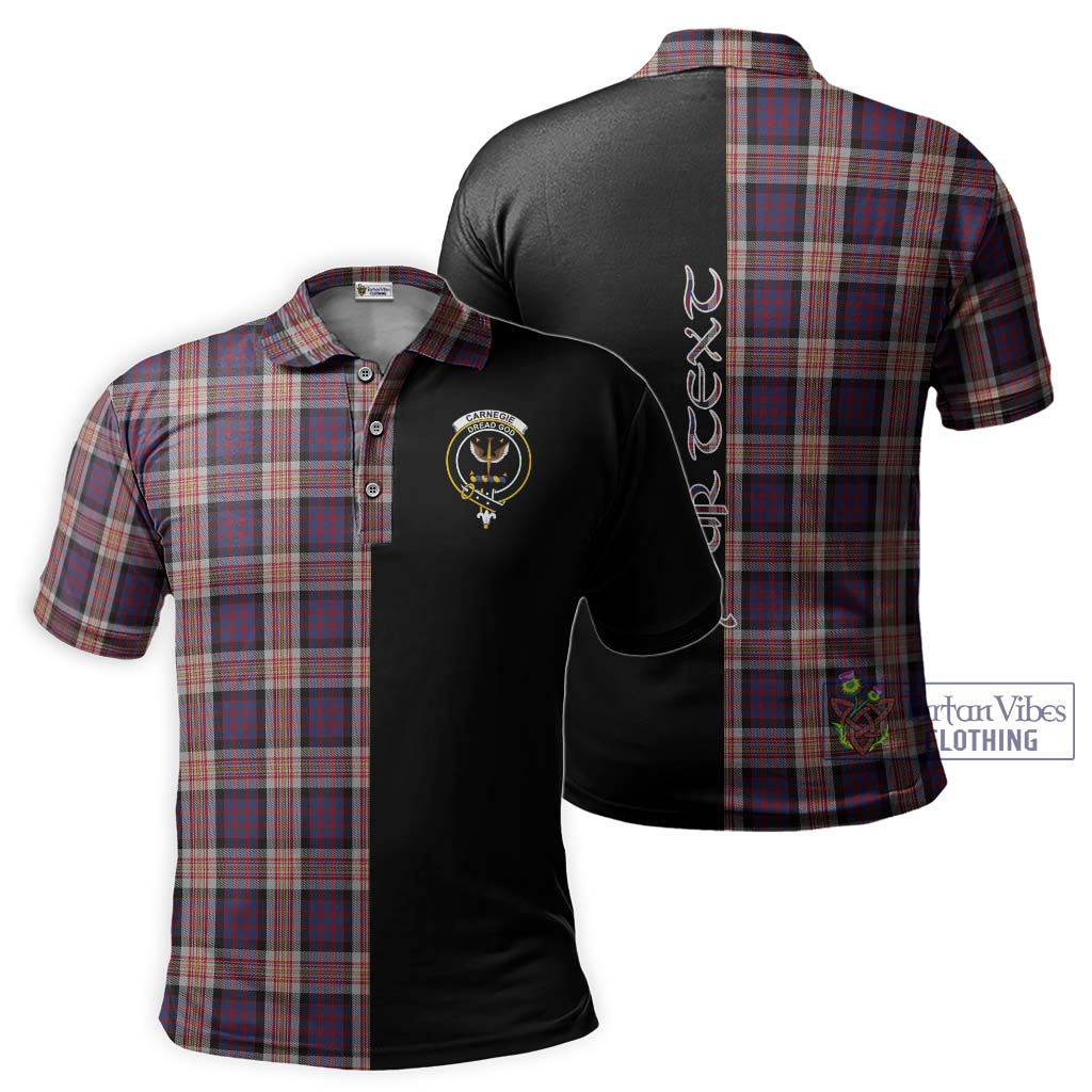 Tartan Vibes Clothing Carnegie Tartan Polo Shirt with Family Crest and Half Of Me Style