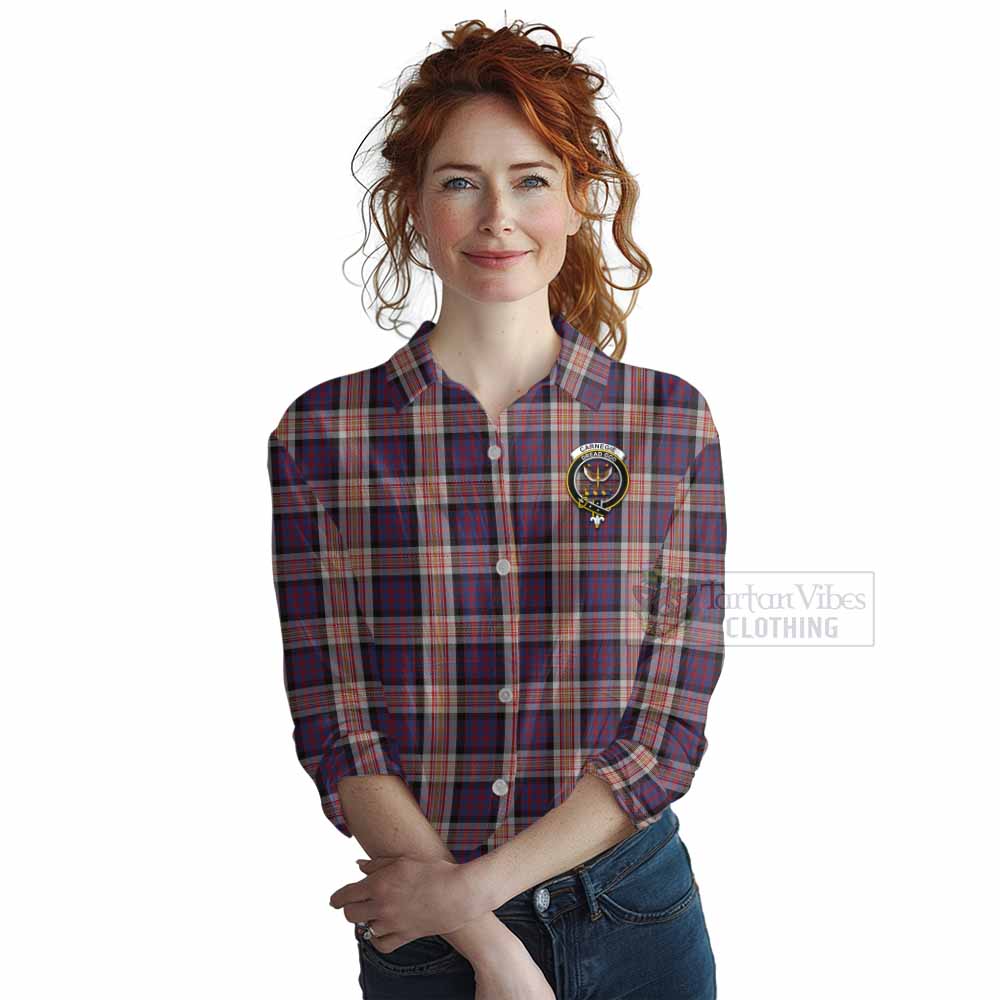 Tartan Vibes Clothing Carnegie Tartan Women's Casual Shirt with Family Crest DNA In Me Style