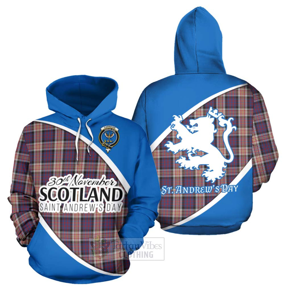 Tartan Vibes Clothing Carnegie Family Crest Tartan Hoodie Celebrate Saint Andrew's Day in Style