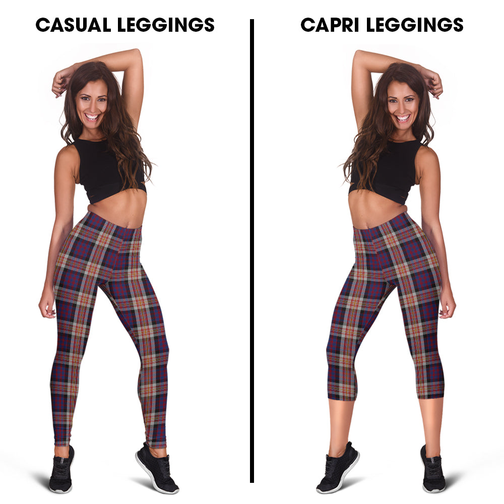 Carnegie Tartan Womens Leggings Capri Leggings - Tartan Vibes Clothing