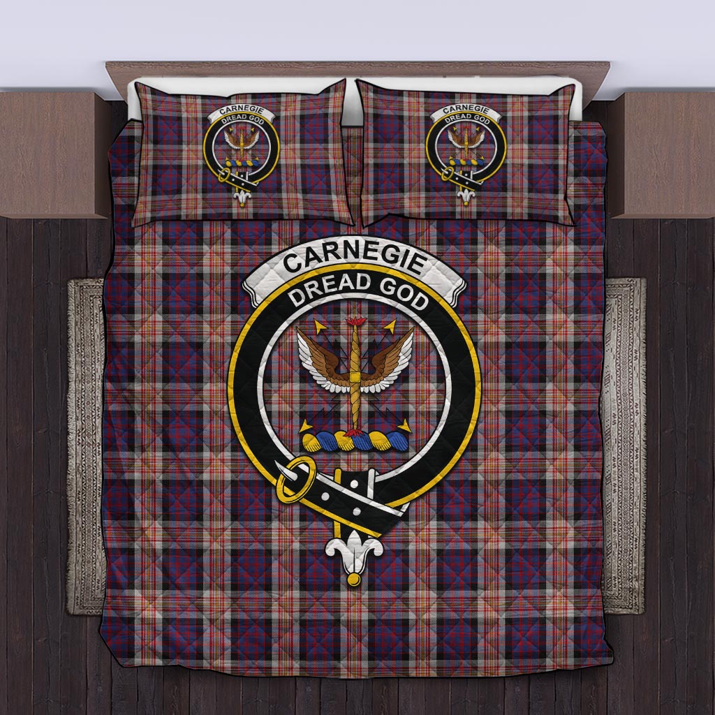 Carnegie Tartan Quilt Bed Set with Family Crest Twin - Tartanvibesclothing