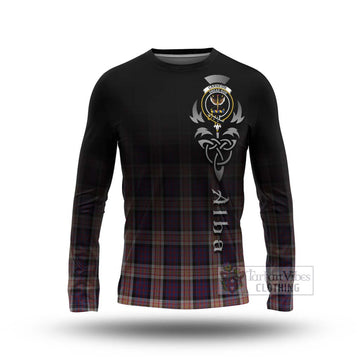 Carnegie Tartan Long Sleeve T-Shirt Featuring Alba Gu Brath Family Crest Celtic Inspired