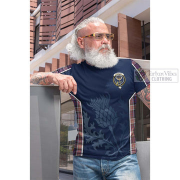 Carnegie Tartan Cotton T-shirt with Family Crest and Scottish Thistle Vibes Sport Style