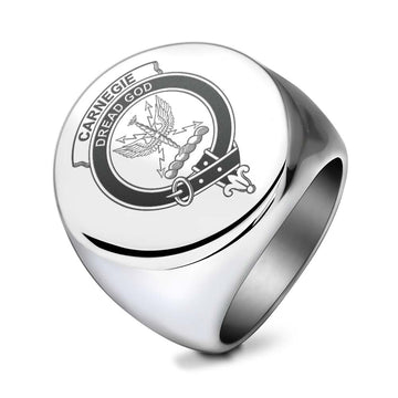 Carnegie Clan Crest Engraved Ring