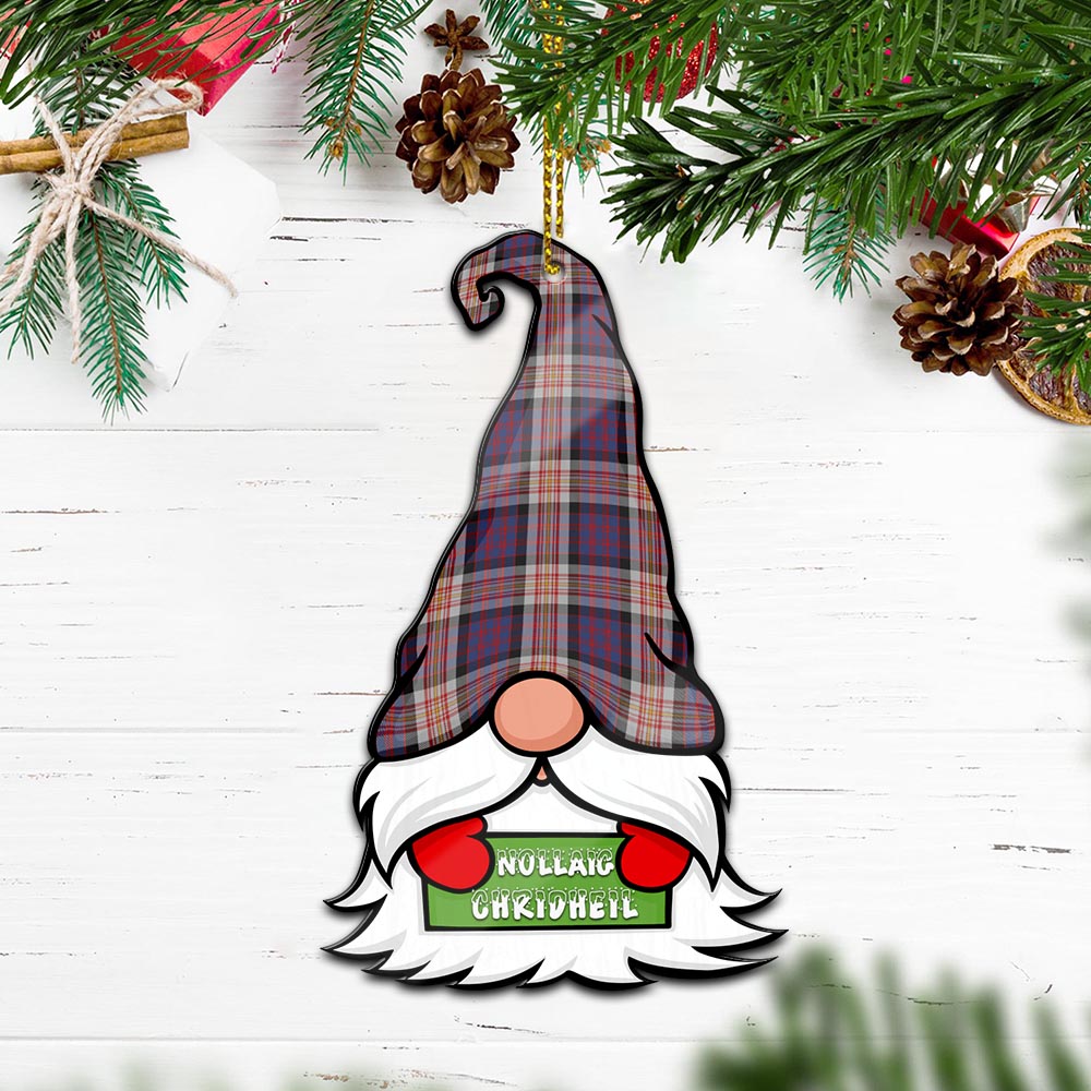 Carnegie Gnome Christmas Ornament with His Tartan Christmas Hat Wood Ornament - Tartanvibesclothing