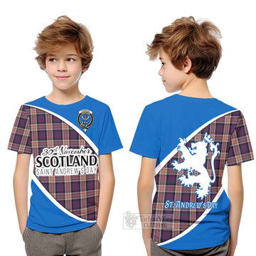 Carnegie Family Crest Tartan Kid T-Shirt Celebrate Saint Andrew's Day in Style