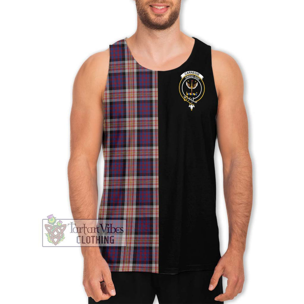 Carnegie Tartan Men's Tank Top with Family Crest and Half Of Me Style Men - Tartanvibesclothing Shop