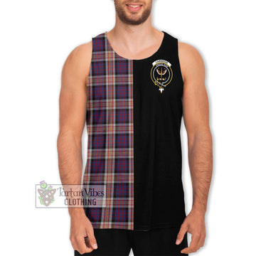 Carnegie Tartan Men's Tank Top with Family Crest and Half Of Me Style