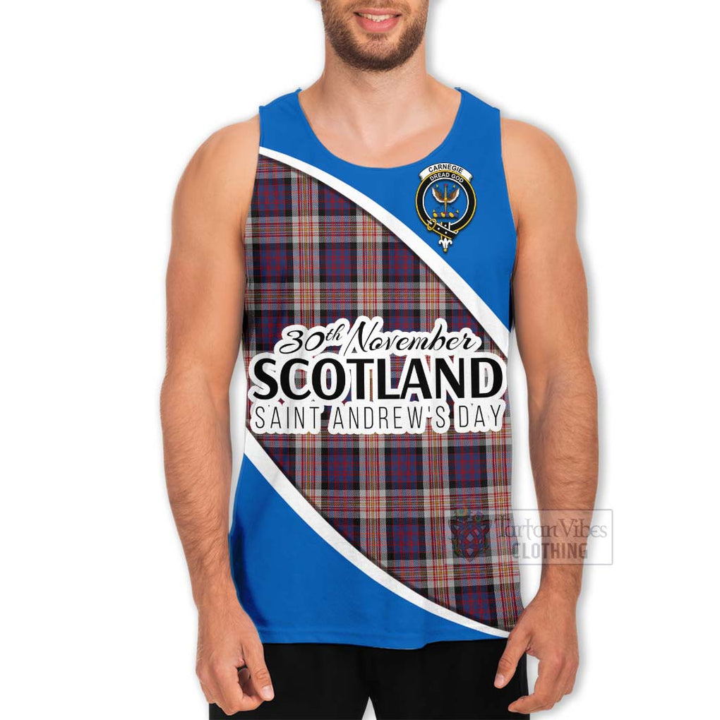 Tartan Vibes Clothing Carnegie Family Crest Tartan Men's Tank Top Celebrate Saint Andrew's Day in Style