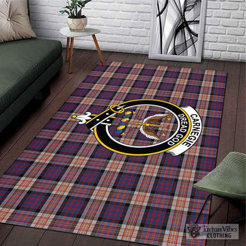 Carnegie Tartan Area Rug with Family Crest