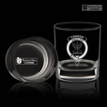 Carnegie Family Crest Engraved Whiskey Glass