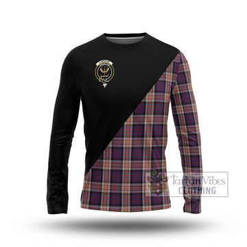 Carnegie Tartan Long Sleeve T-Shirt with Family Crest and Military Logo Style